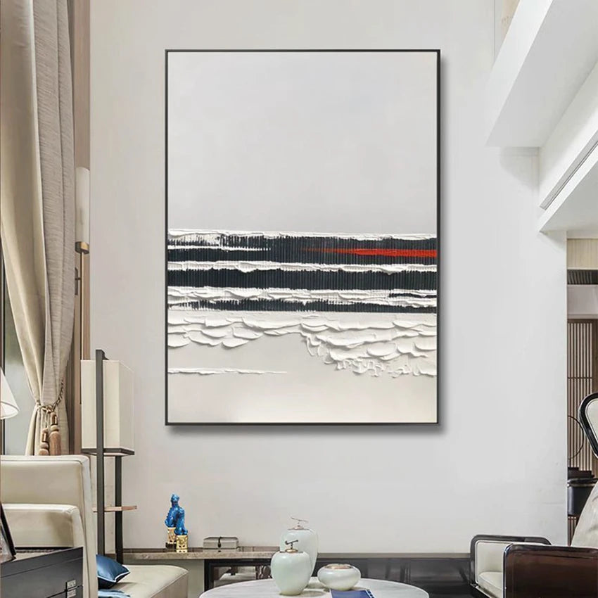 Handmade Canvas Oil Painting Custom Poster Abstract Art Wall Decor Salon Mural For Living Room Bedroom Entrance Restaurant Hotel Peaceful Pleasures Health and Wellness no frame 50cmx60cm