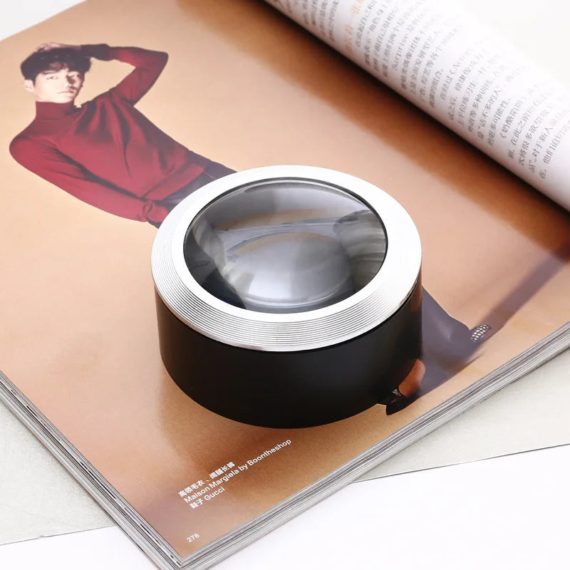 5X Handheld Cylindrical Mini Pocket Jewelers Magnifier Glass Lens Paperweight with Led Lamp Jewelry Magnify Loupe Jewelry Tool Peaceful Pleasures Health and Wellness