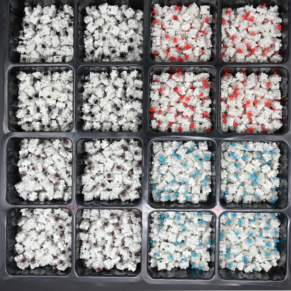 100PCS Mechanical Keyboard Black Blue Brown Red Key Switch For CIY Sockets SMD 3pin Thin Pins Compatible With MX Switch Peaceful Pleasures Health and Wellness