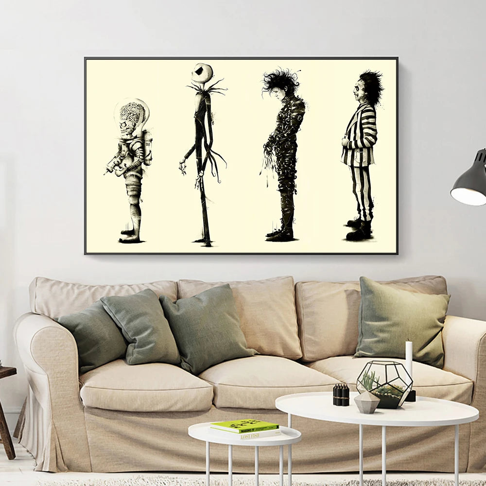 Edward Scissorhands Tim Burton Canvas Wall Art Print