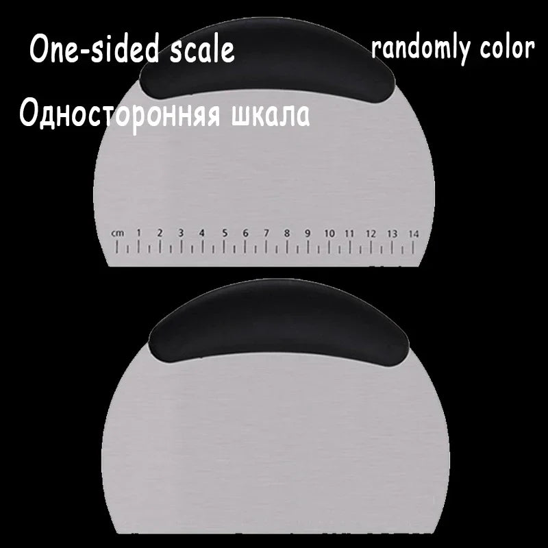 Stainless Steel Dough Scraper & Pizza Cutter with Scale