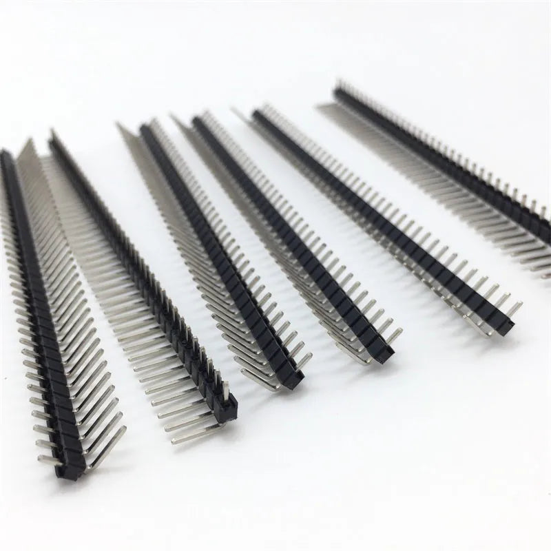 10pcs 1x 40 Pin 2.54 mm Right Angle Single Row Pin Header Male 90 degrees Needle Connector Peaceful Pleasures Health and Wellness