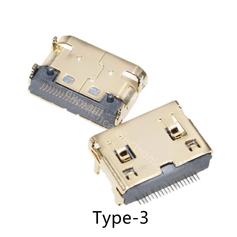 5pcs HDMI HD Interface Connector SMD 19 Pin 19P Vertical Right Angle HDMI Socket Surface Mound PCB Receptacle Peaceful Pleasures Health and Wellness Type-3