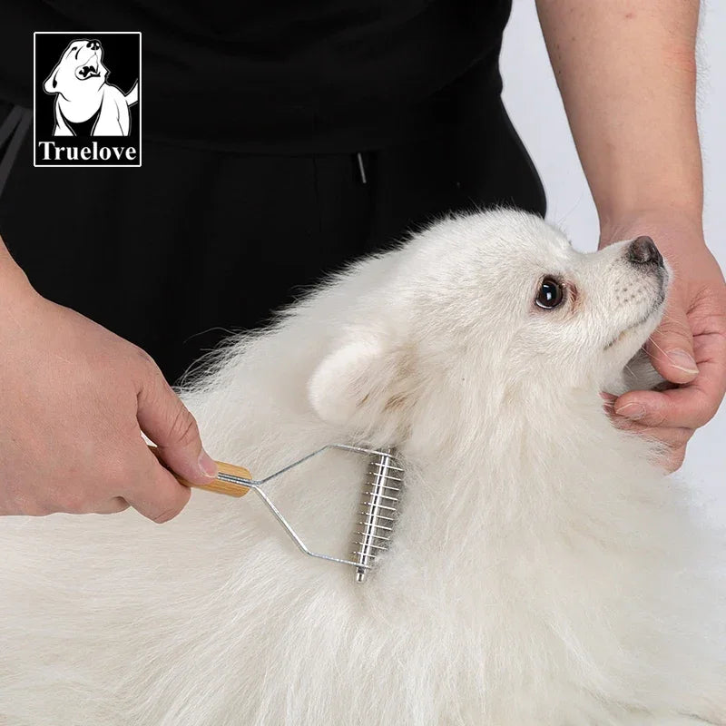 Truelove Deshedding Brush Pets Comb Stainless Steel Removes Undercoat Knots Safe Dog Pet Dematting Comb Grooming Tool TLK25131 Peaceful Pleasures Health and Wellness