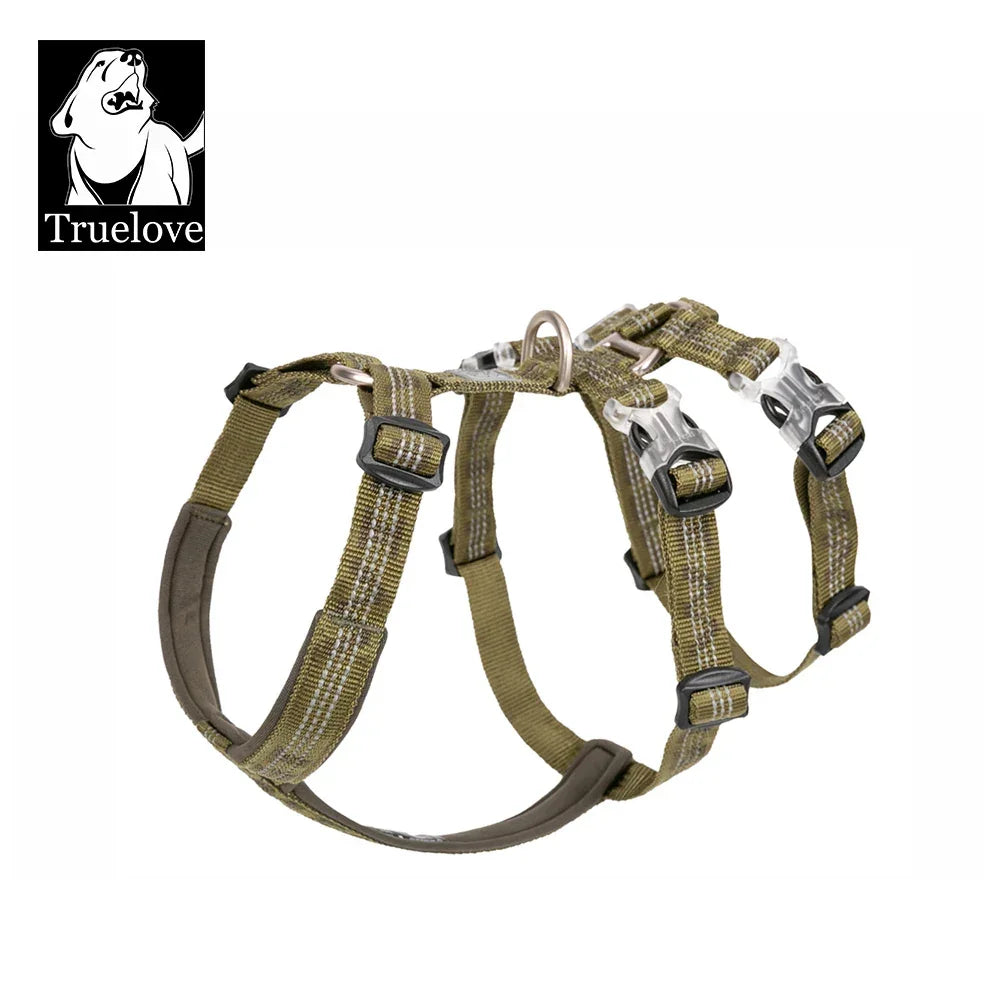 TRUELOVE Pet Best Double H Trail Runner No-Pull Dog Harness 3M Reflective with Premium Material Small Medium Large Dogs YH1804 Peaceful Pleasures Health and Wellness