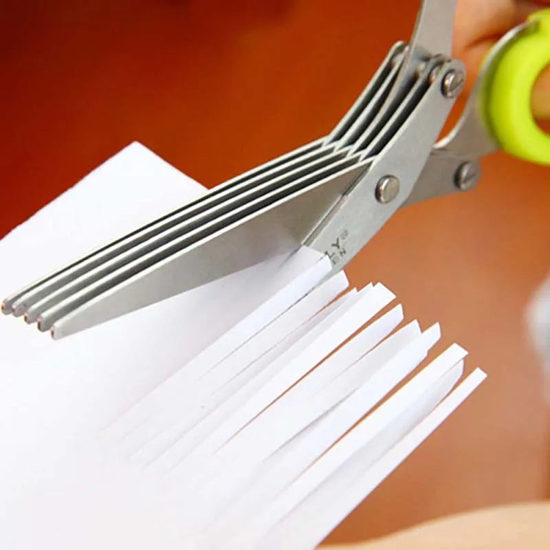 5-Blade Herb & Scallion Scissors – Stainless Steel Multi-Layer Kitchen Shears