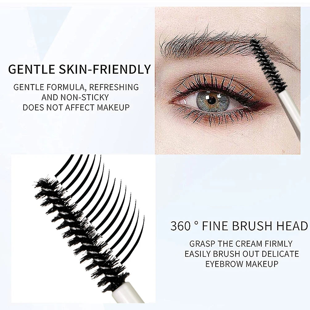 QIBEST Eyebrow gel Transparent Brows Wax Waterproof Long-Lasting With 3D Brush Brow Styling Soap For Eyebrows Women's Cosmetics Peaceful Pleasures Health and Wellness