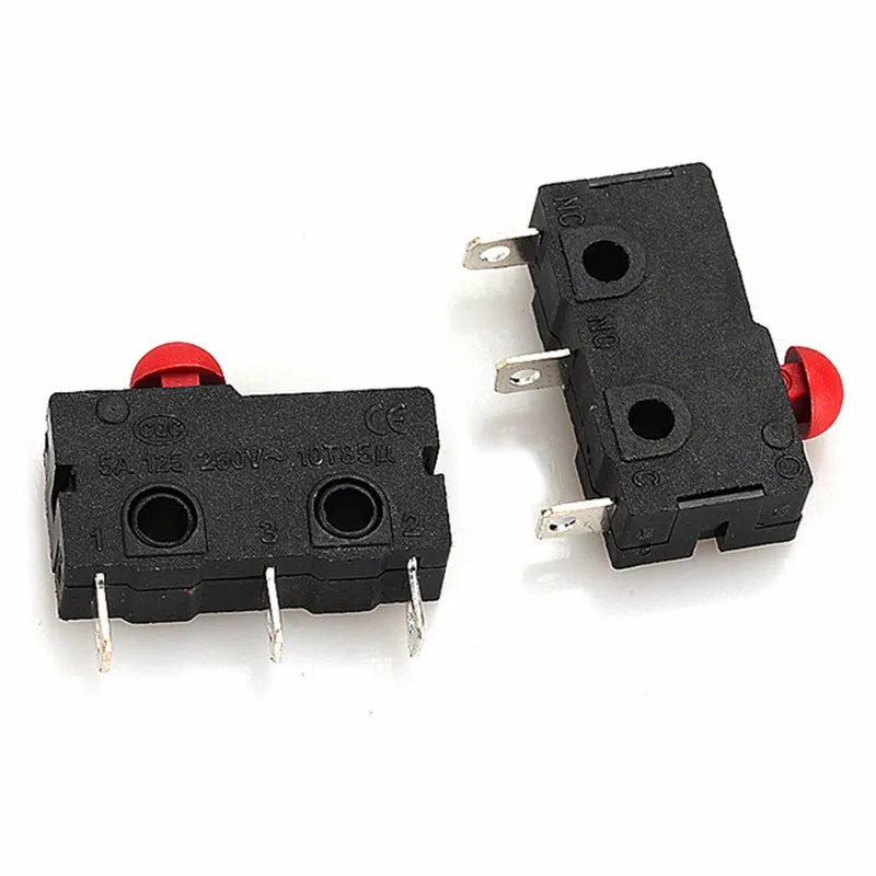 5Pcs Mini Micro Limit Switch NO NC 3P Terminals SPDT 5A 125V 250V Roller Arc lever Snap Action Push Micro switches Peaceful Pleasures Health and Wellness Half round head