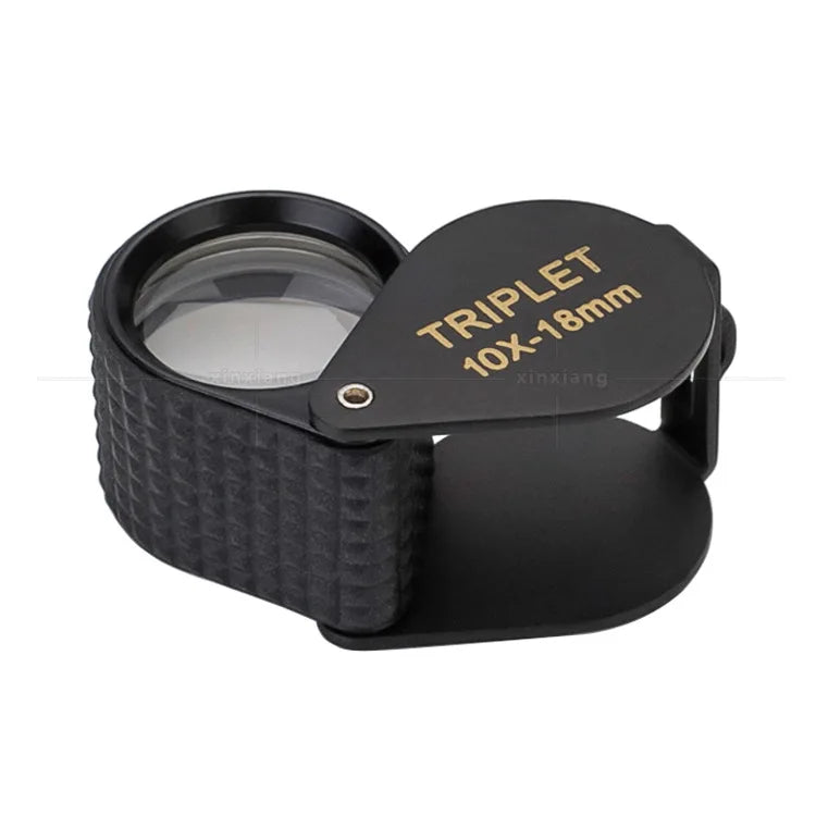 Full Alloy Folding 10X18Mm Identification Magnifying Glass, Jewelry, Antiques, Porcelain Appreciation Peaceful Pleasures Health and Wellness