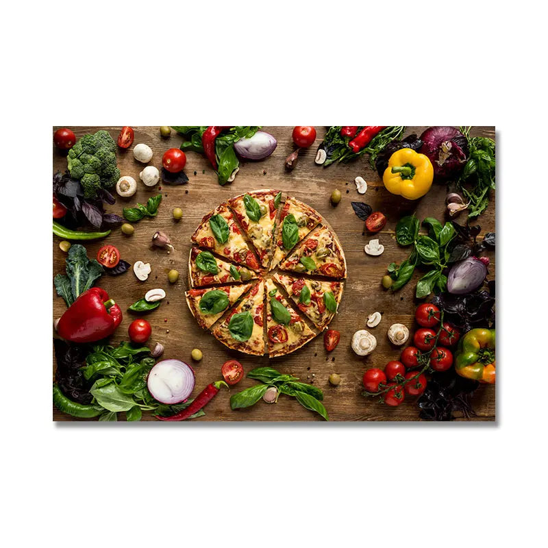 Grains Spices Spoon Peppers Canvas Painting Kitchen Decoration Posters Prints For Dining room Wall Art Pictures Home Art Decor Peaceful Pleasures Health and Wellness PC 7907 20x30cm No Frame