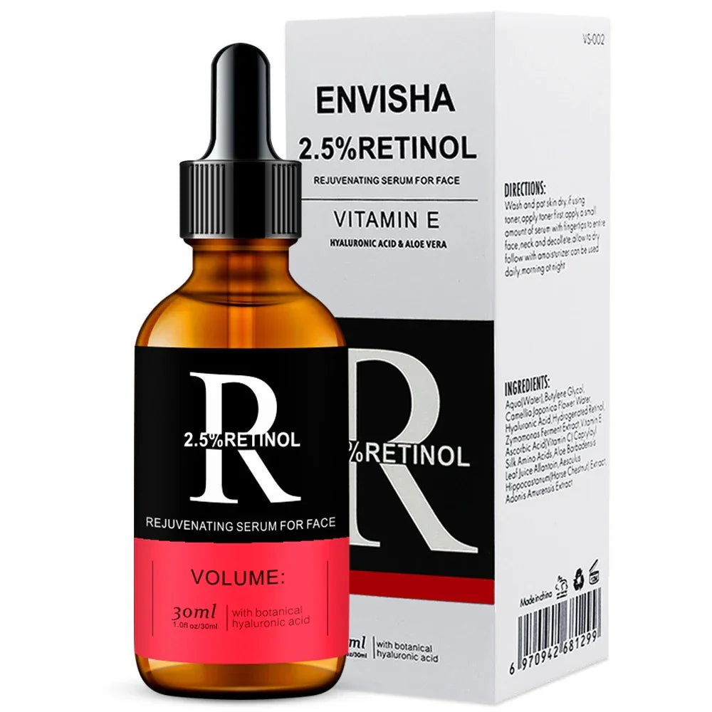 ENVISHA Retinol Facial Serum – Vitamin C, Hyaluronic Acid & Anti-Aging Peaceful Pleasures Health and Wellness