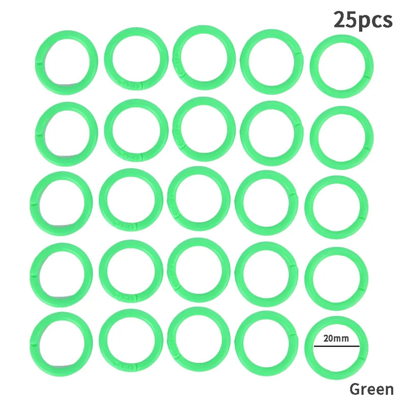 25-Pack Plastic Ring Binders 15–28mm | DIY Albums & Loose-Leaf