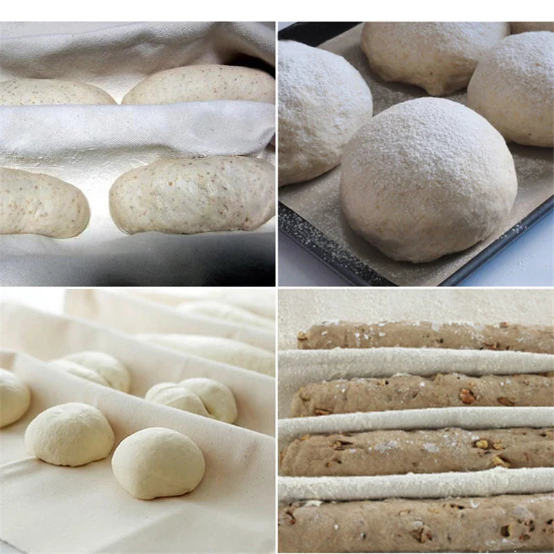 Linen Baguette Proofing Couche Cloth – 120×70cm Baker's Mat