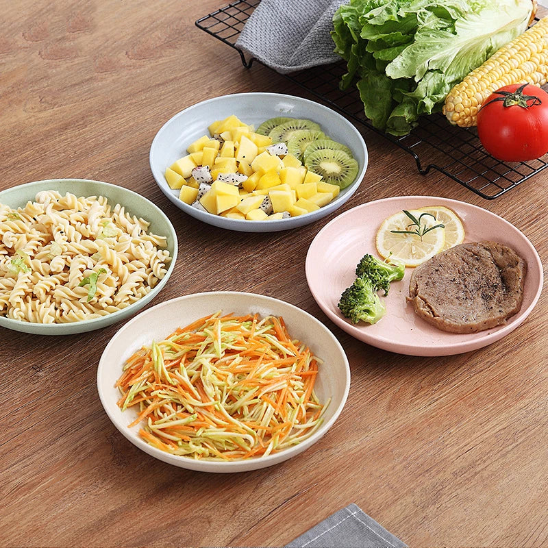 Hot Sale 8-inch Plate Fruit Dish Dessert Tableware Popular Salad Plate Sushi Spaghetti Steak Salad Container Creative Fruit Dish