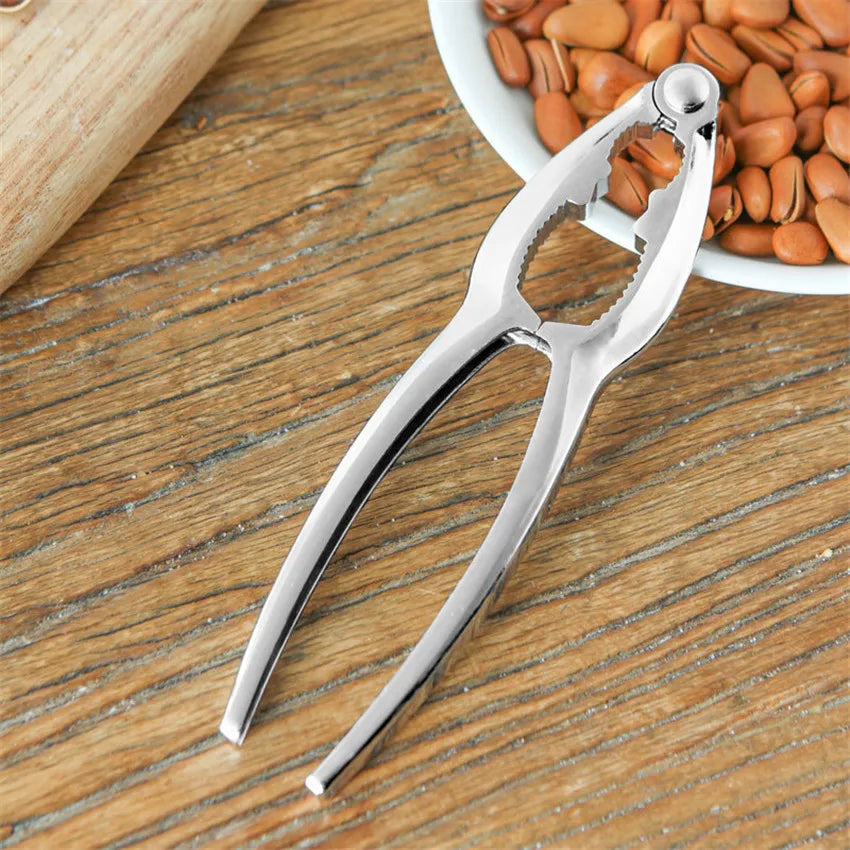 Zinc Alloy Nutcracker Sheller Crack Almond Walnut Pecan Hazelnut Filbert Nut Kitchen Nut Sheller Clip Tool Clamp Plier Cracker Peaceful Pleasures Health and Wellness