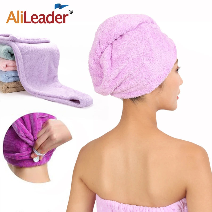 Hair Drying Towel For Long Hair Microfiber Hair Towel Wrap For Curly Thick Hair Super Water Absorbent Quick Dry For Women Girls Peaceful Pleasures Health and Wellness