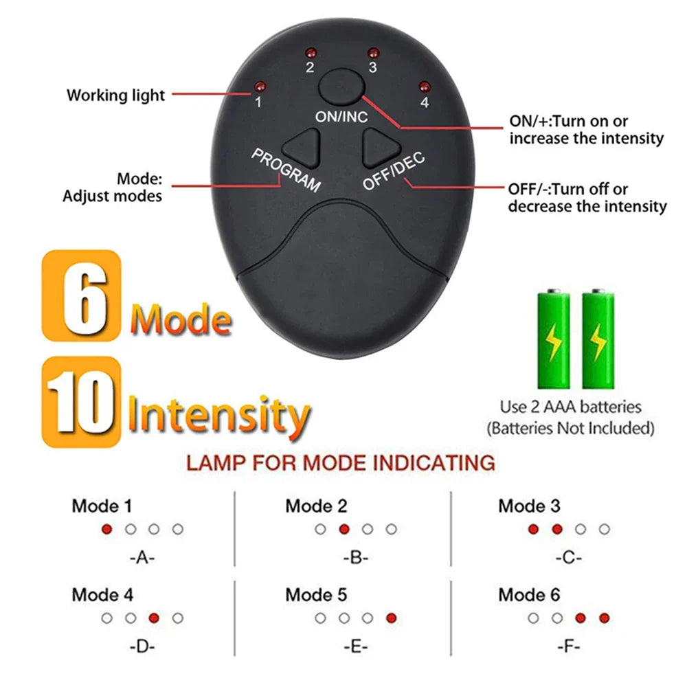 EMS Abs & Hip Muscle Stimulator – Wireless Toner for Men & Women
