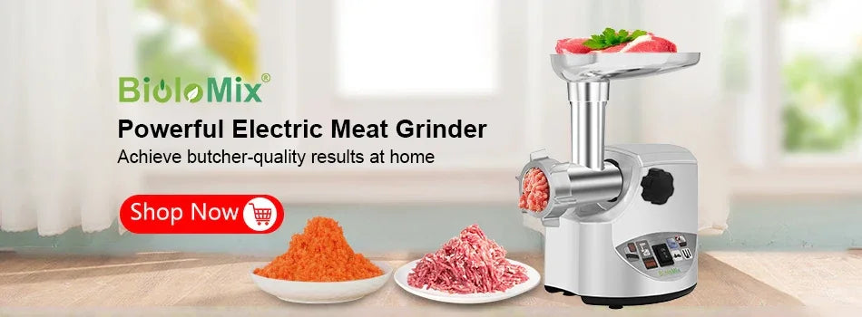 BioloMix 1.8L Glass Bowl Food Processor – 500W, 2-Speed Food Processor Peaceful Pleasures Health and Wellness