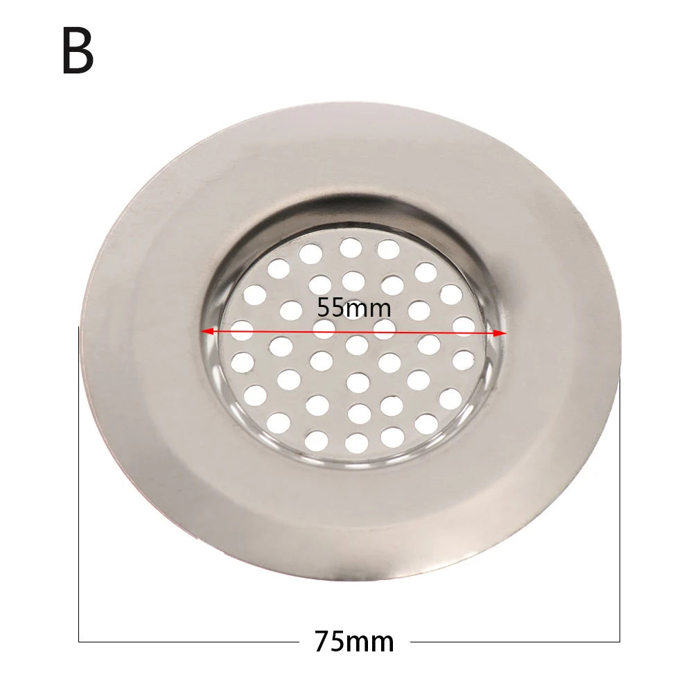 Stainless Steel Sink Drain Hair Catcher Strainer – 2 Pack
