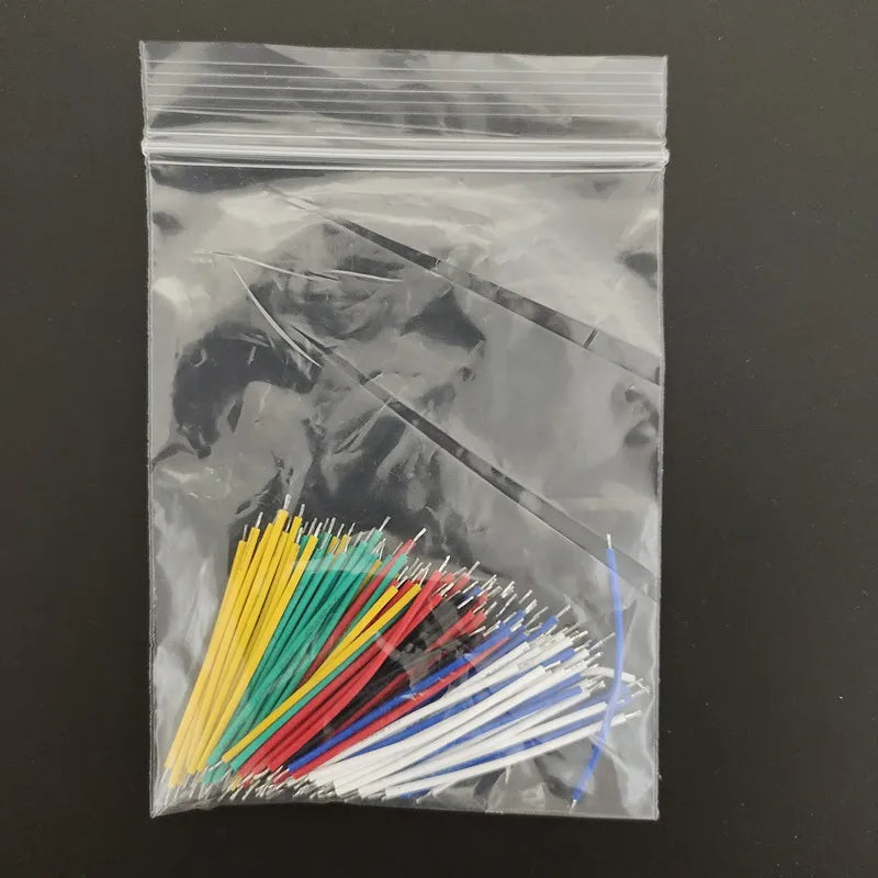 120PCS/Lot 1007-26AWG Tin-Plated Solder Cable 5CM/10CM/15CM/20CM Breadboard PCB Jumper Cable Color Mixing Peaceful Pleasures Health and Wellness 5CM mixed color