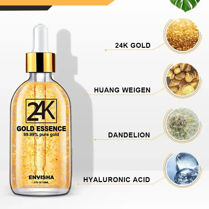 ENVISHA 24K Gold Collagen Serum – Anti-Aging Face Care Peaceful Pleasures Health and Wellness