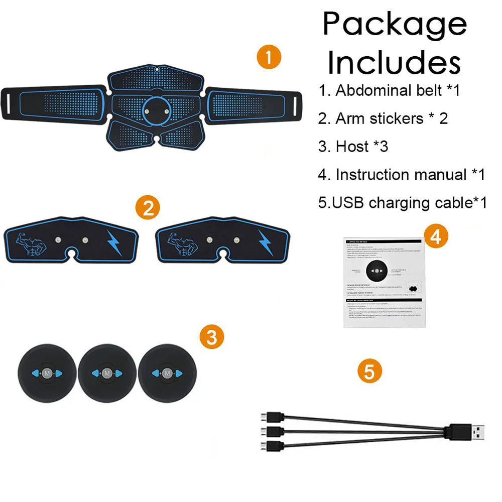 EMS Abs Muscle Stimulator – 6-Mode Toner for Home Gym