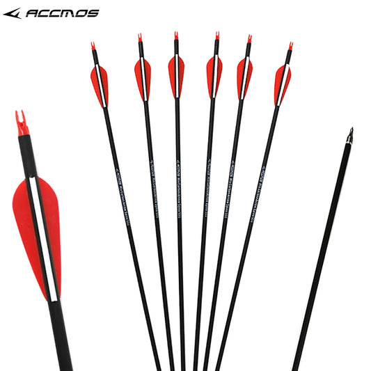 Hunting Spine 500 Mixed Carbon Arrow 6 12 30 Inches Diameter Compound Peaceful Pleasures Health and Wellness 12pcs black