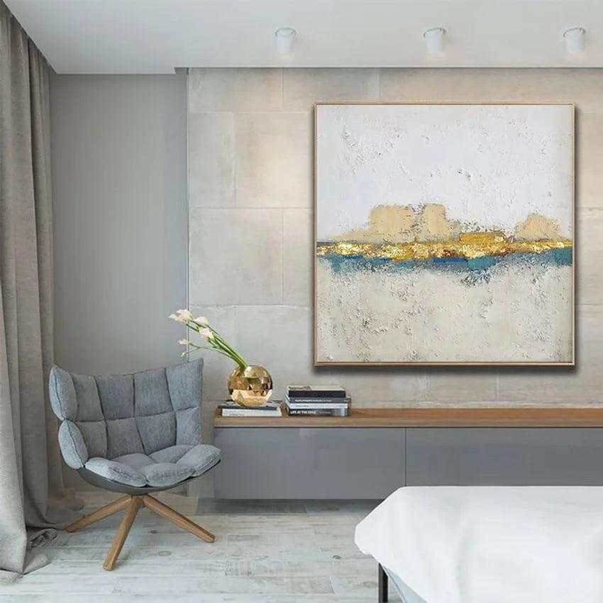Abstract Poster Frameless 100%Handmade Canvas Oil Painting Acrylic Color Modern Popular Home Hotel Interior Wall Art Decoration Peaceful Pleasures Health and Wellness