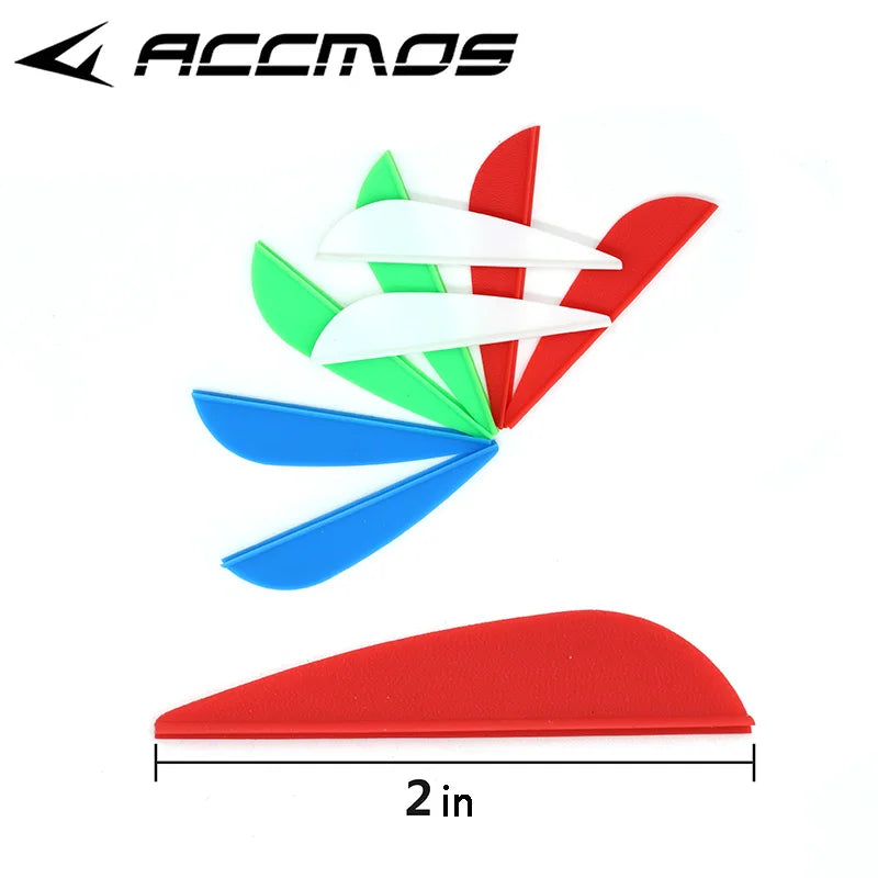 Lot Rubber Arrow Vanes 2 5 3 4 Inches Plastic Fletch Archery Feathers
