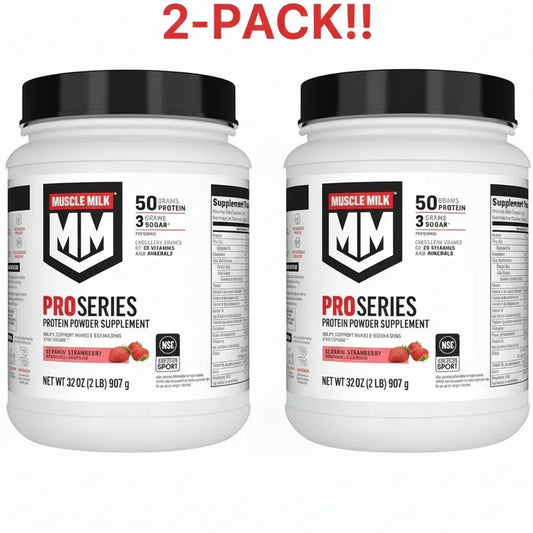 Muscle Milk Pro Series Strawberry 32 oz 2Pack! 64 oz Total Peaceful Pleasures Health and Wellness