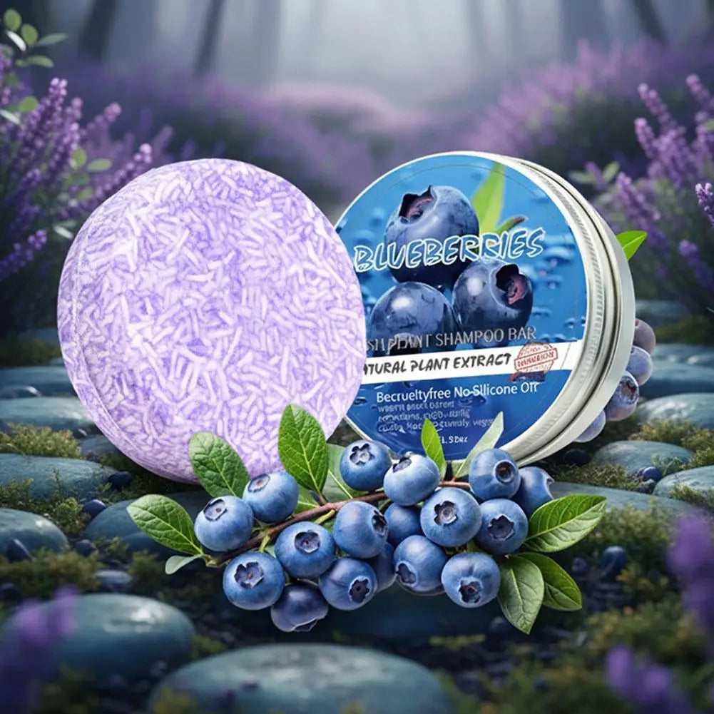 Blueberry Shampoo & Hair Conditioner Bar - Plant Essential Oil Soap,Oil Control Volumizing, Silicone-Free for All Hair Types Peaceful Pleasures Health and Wellness