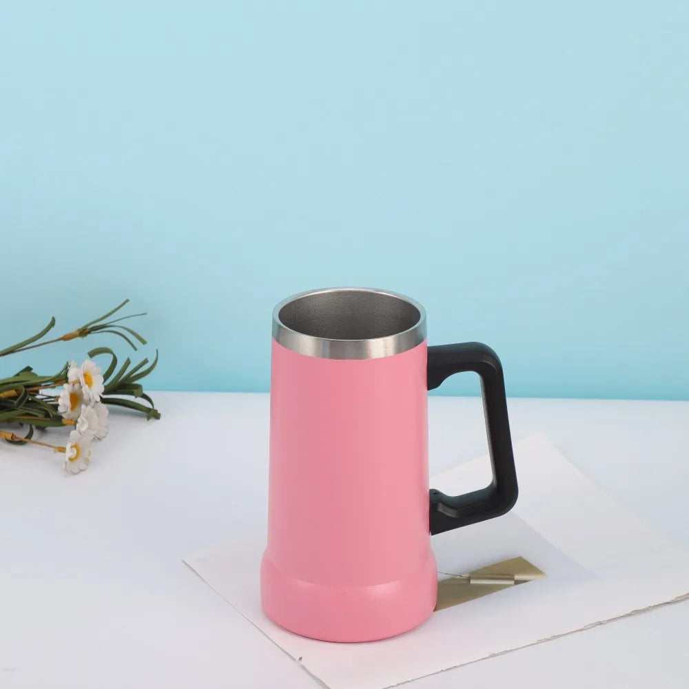 710ml Insulated Stainless Steel Thermal Mug with Handle