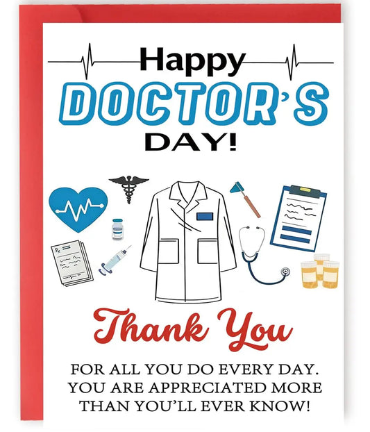 Doctor's Day Appreciation Card – Thank You Gift for Physicians Greeting Card Peaceful Pleasures Health and Wellness Default Title