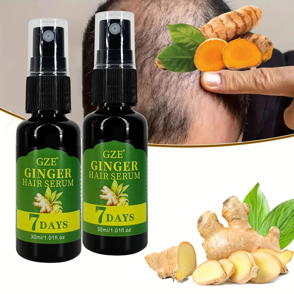 GZE Ginger Hair Serum 2-Pack | 7-Day Moisturizing & Strengthening