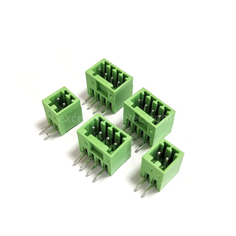 10pcs 2EDG-2.54mm Plug-in PCB Terminal Block with Small Pitch Straight Leg Bent Pin Seat 2P/3P/4P/5P/6P Peaceful Pleasures Health and Wellness Curved needle 3P