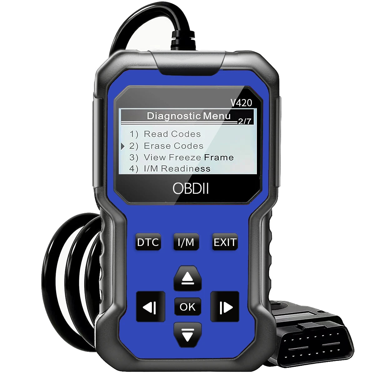 Powerful V420 Automotive Obd2 Diagnostic Scanner - Ultimate Engine Fault Code Reader All-In-One Scan Tool for Mechanics & Diyers, Peaceful Pleasures Health and Wellness Blue