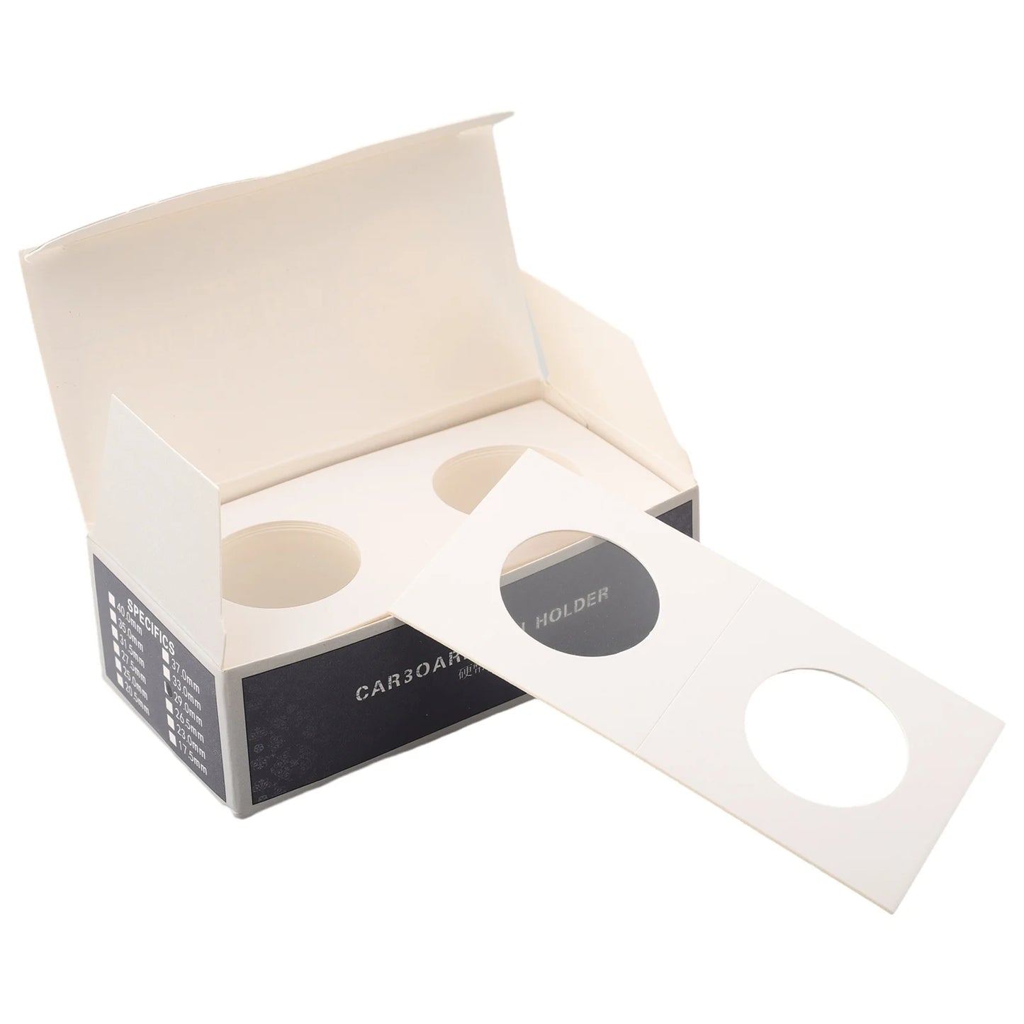 Coin Holders Stamp Holder Storage Box Case Square Cardboard Household