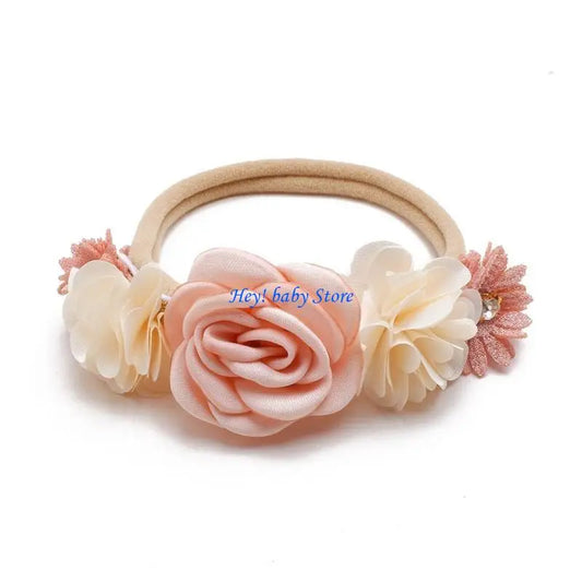 Artificial Flower Baby Headband | Newborn Photo Prop Gift Baby Hair Accessory Peaceful Pleasures Health and Wellness 4 CN