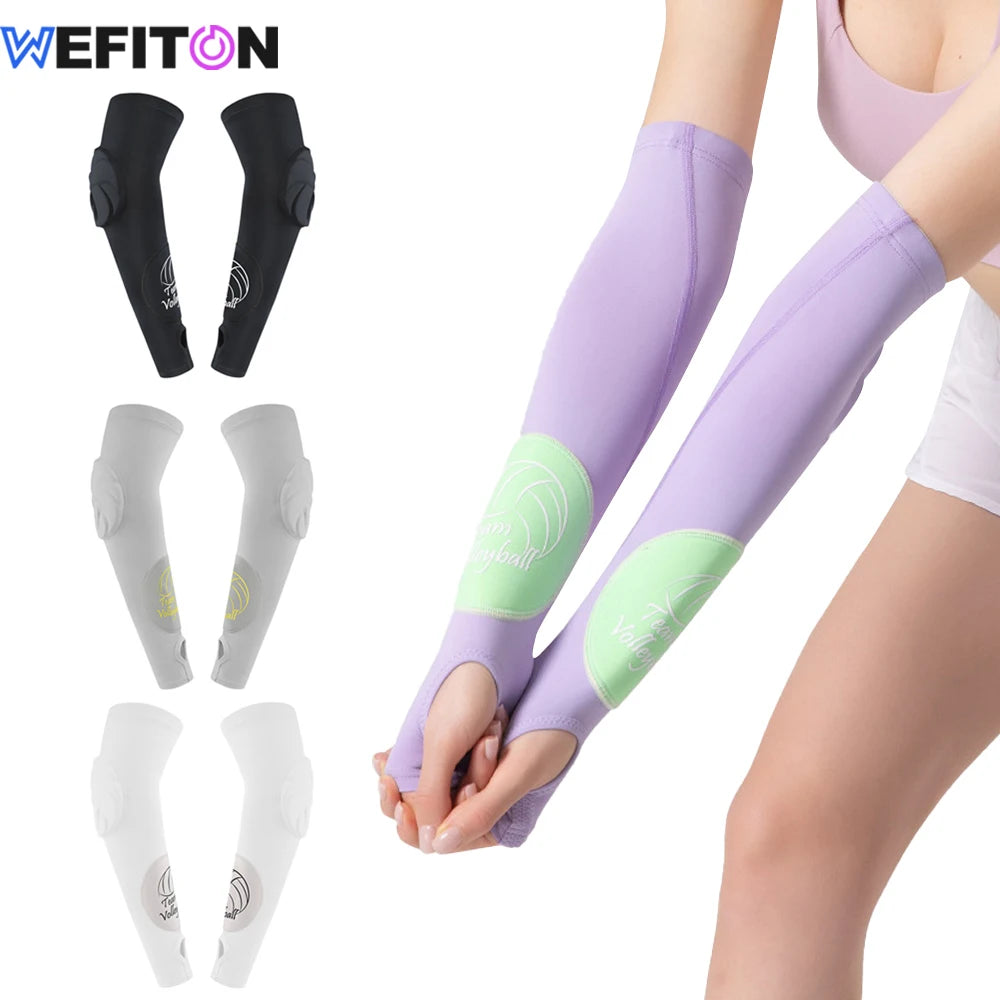 WEFITON Volleyball Arm Sleeves with EVA Pads & Thumbhole Volleyball Arm Sleeves Peaceful Pleasures Health and Wellness