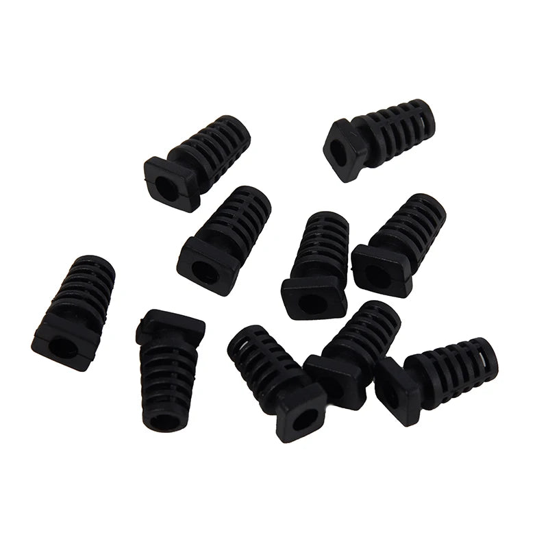 10-Pack 4.1mm Rubber Strain Relief Cord Boot Cable Protectors
