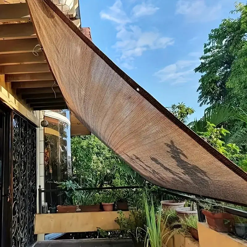 Coffee Sun Shade Sail Net – UV Protection for Patio & Garden