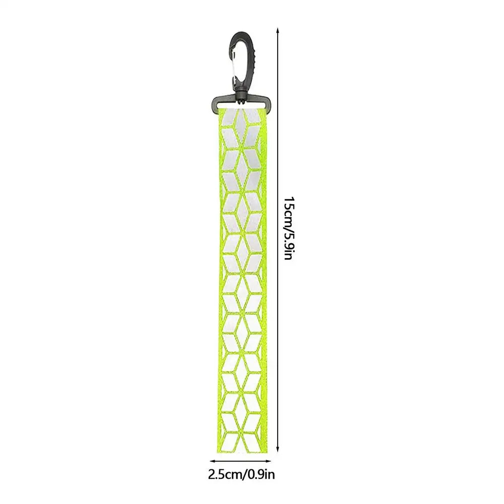 Reflective Safety Pendant Lightweight 360 Degree High-Visibility For Backpack & Keychain Outdoor Night Running Cycling Hiking Peaceful Pleasures Health and Wellness 1PC green