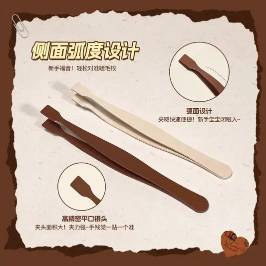 Non-Slip Eyelash Cluster Tweezers | Pro False Lash Applicator Lash Applicator Tweezers Peaceful Pleasures Health and Wellness