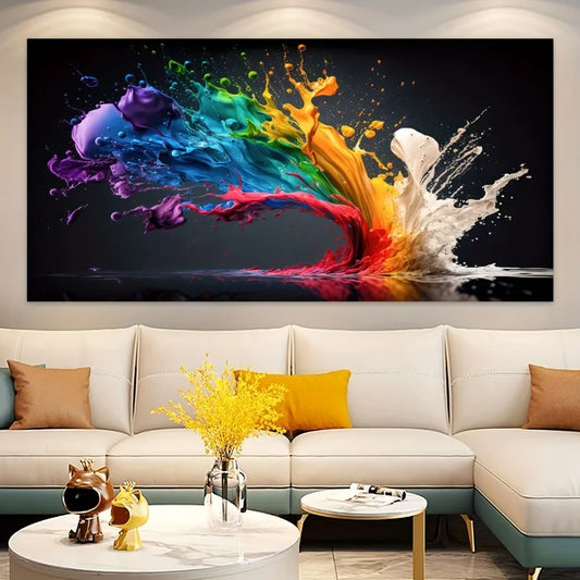 Colorful Pigment Wall Art Canvas Poster, Fashion Home Decoration, Waterproof, Painting Stuff, Fabric Print, Artwork, No Frame Peaceful Pleasures Health and Wellness