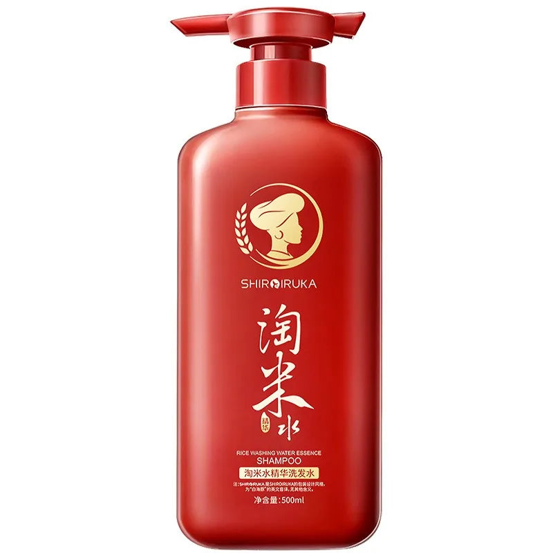 500ml Wash Rice Water Hair Shampoo Anti Dandruff Shampoo Professional Hair Care Clean Scalp and Improve Scalp Environment Peaceful Pleasures Health and Wellness