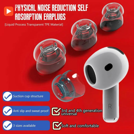 Silicone Ear Tips for AirPods 4 – Anti-Slip, 3 Sizes Earbud Ear Tips Oasis Select