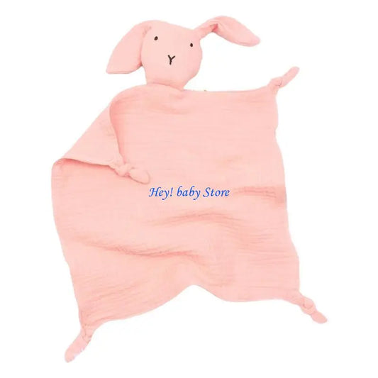 Soft Gauze Rabbit Baby Comfort Blanket & Appease Toy Baby Comfort Blanket Peaceful Pleasures Health and Wellness Pink China Mainland