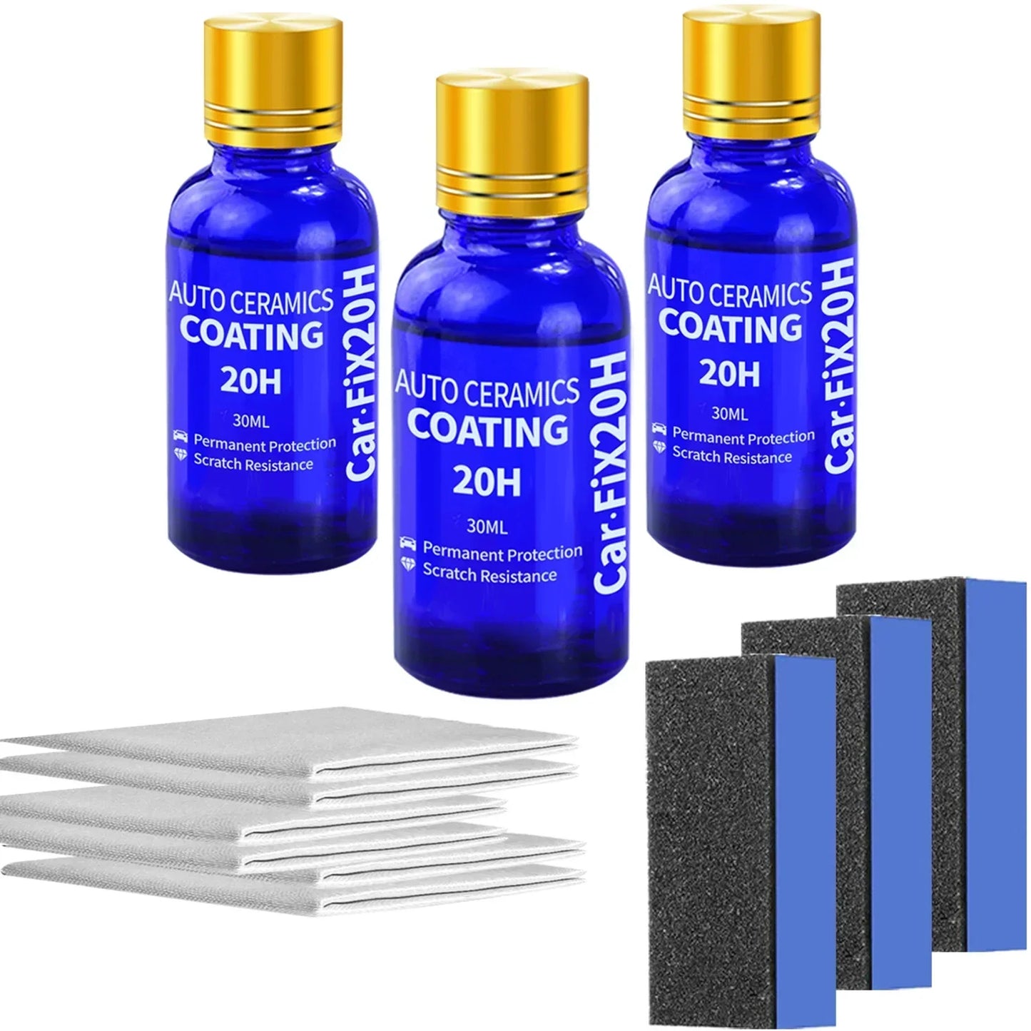3PCS 20H Ceramic Coating Polishing Wax Super Hydrophobic Paint Care Durability Anti-Corrosion Plated Crystal Car Liquid Glass Peaceful Pleasures Health and Wellness