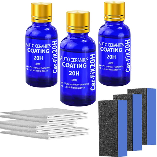 3PCS 20H Ceramic Coating Polishing Wax Super Hydrophobic Paint Care Durability Anti-Corrosion Plated Crystal Car Liquid Glass Peaceful Pleasures Health and Wellness