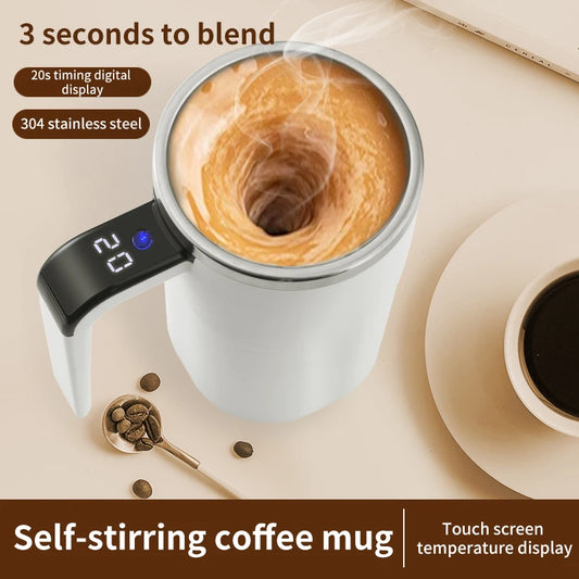 HOMEFISH 380ml Self-Stirring Mug | USB Rechargeable, IP67 Self-Stirring Mug Peaceful Pleasures Health and Wellness